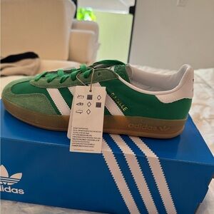 Adidas Gazelle Indoor Green and White Sneakers